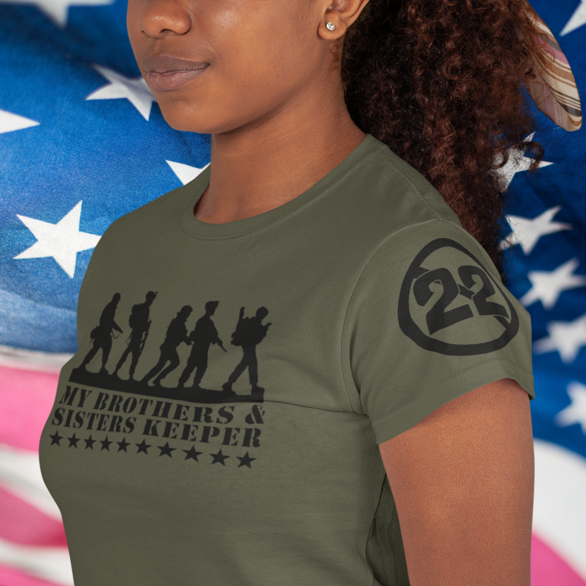 Stop 22 My Brothers & Sisters Keeper Military Veterans Unisex T Shirt S / Heather Gray